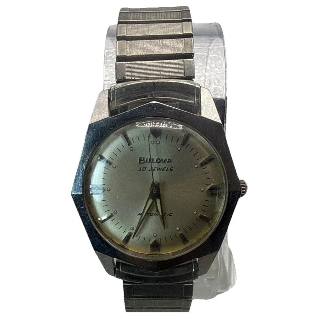 Vintage Bulova 30 Jewel Automatic Octagonal Shape self winding men’s watch Read*